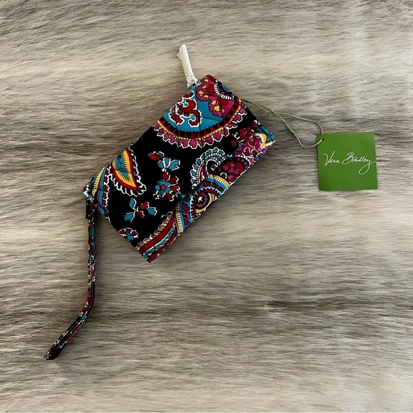 New VERA BRADLEY Parisian Paisley 2016Smart Phone Wristlet Wallet Lippies - Picture 1 of 17